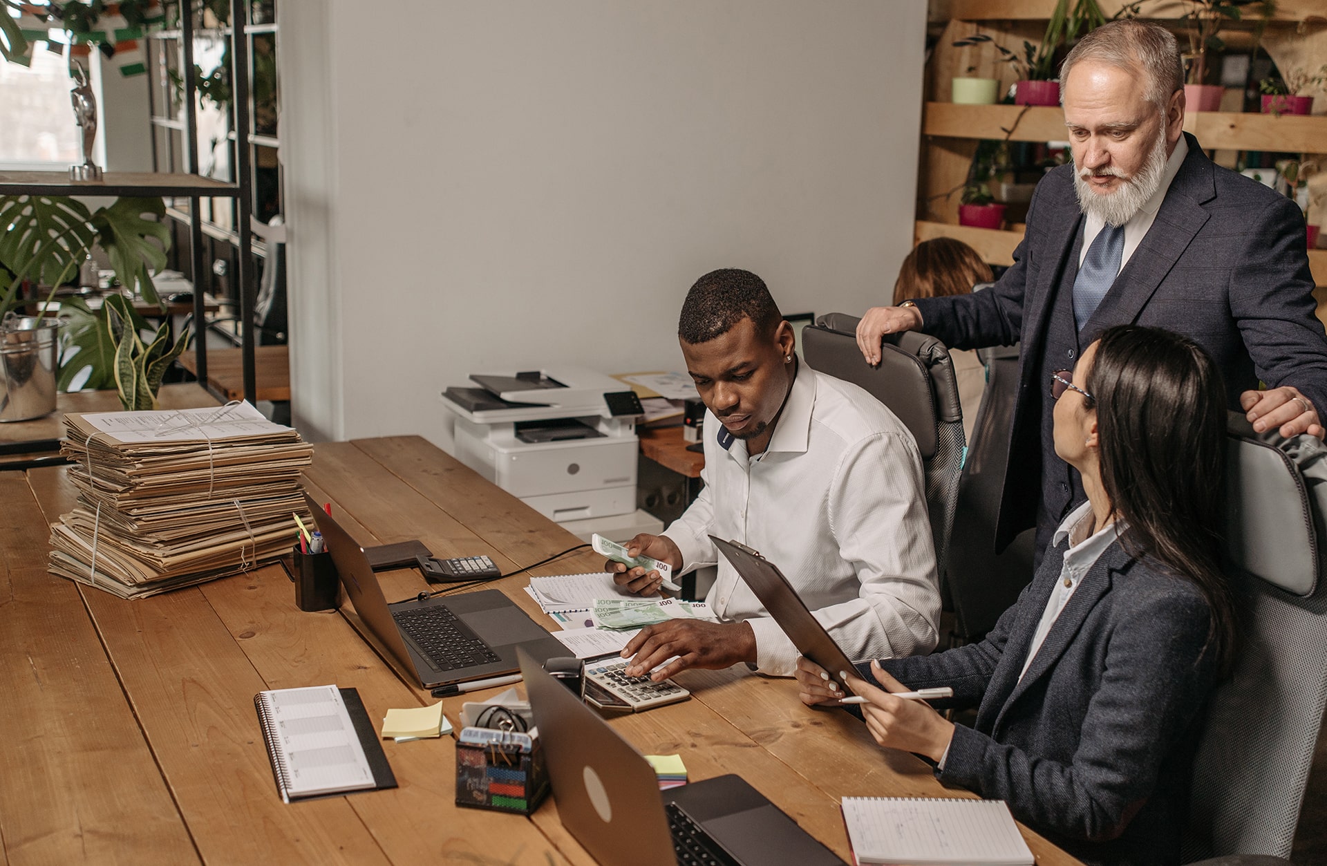 Team reviewing a managed IT support plan